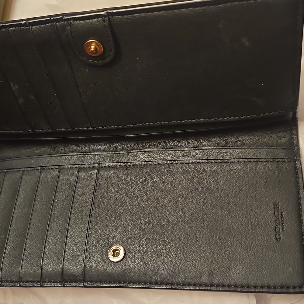Coach Tan Signature Long Wallet - Picture 2 of 3